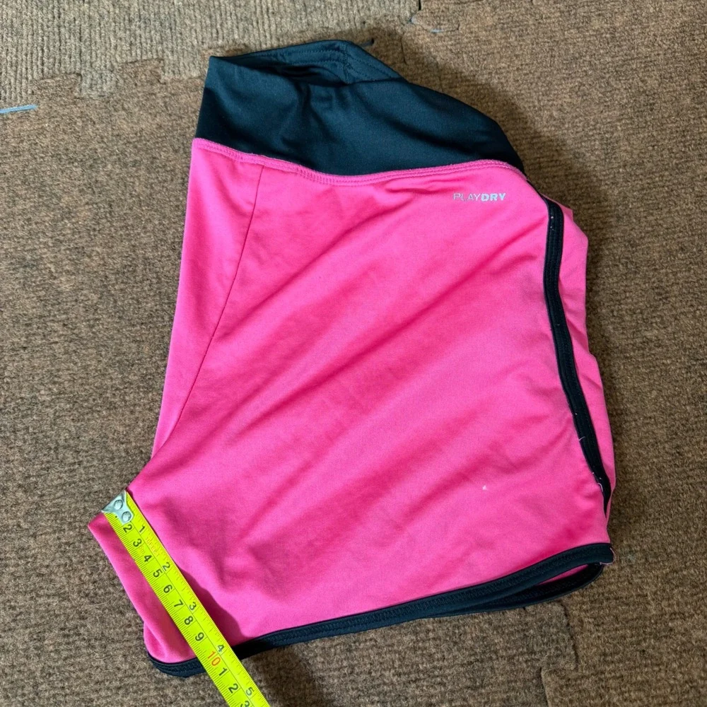 Reebok Kids XL Pink PlayDry Athletic Running Shorts‎ Black Trim Performance Gym